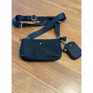 Peta + Jain Black Purse with Long Strap and Tiny Coin Purse